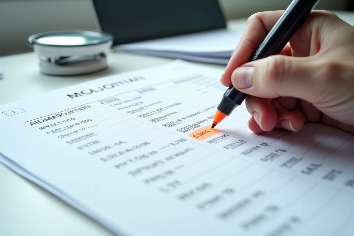 Gros plan sur un relevé de droits pension invalidité avec mentions administratives surlignées